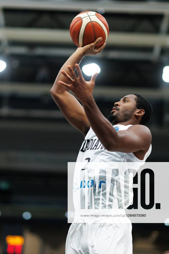 Terrell Harris, Gladiators Trier, with the ball, action, cutout, emotions, gesture, body language, facial expressions, cutout, portrait. Vet Concept Gladiators Trier vs. KK Split, basketball, FIBA Europe Cup, Matchday 3, 2026–2027 season, October 21, 2026 Vet Concept Gladiators Trier vs. KK Split, Basketball, FIBA Europe Cup, Matchday 3, 2026–2027 Season