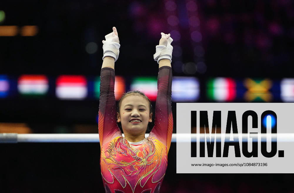 Qiu Qiyuan of China on the uneven bars during the artistic gymnastics competition on Day 5 of the World Championships at Ahoy in Rotterdam, Netherlands, on October 21, 2026. DeFodi Images