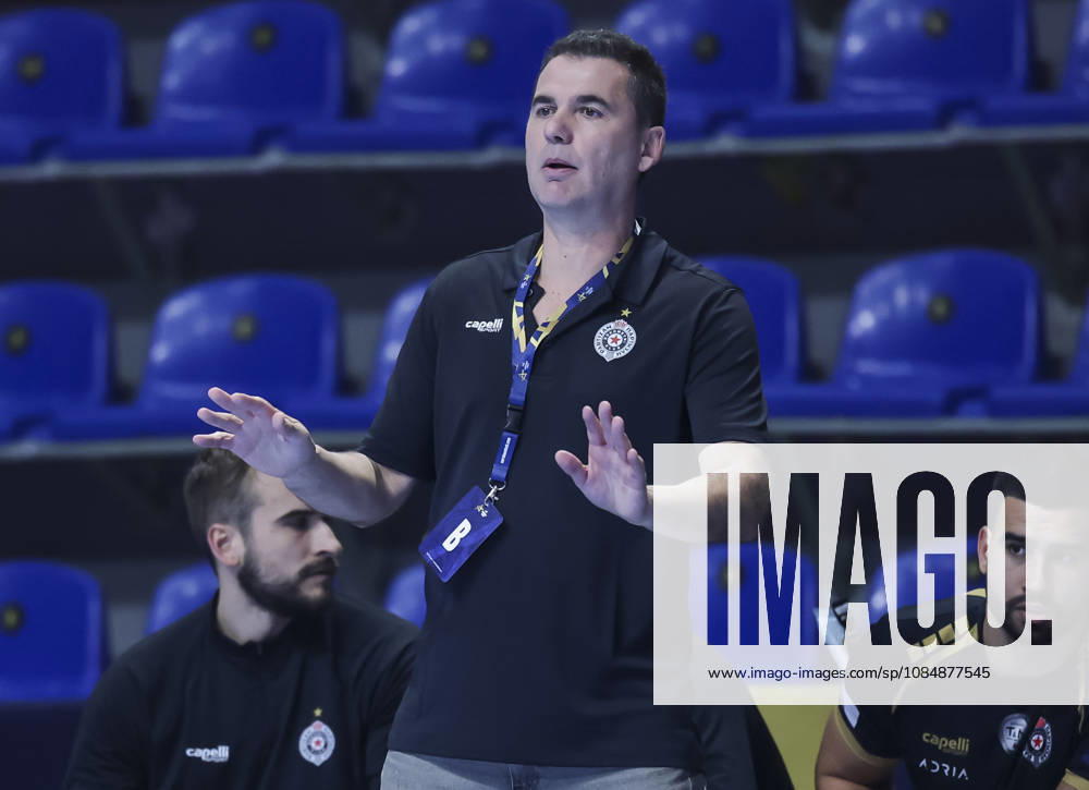 Partizan v Porto - EHF Champions League Head coach Raul Gonzales of Partizan during the EHF Champions League Season 2026 2027 Group Phase match between RK Partizan v FPorto at Aleksandar Nikolic Hall on October 21, 2026 in Belgrade, Serbia. Belgrade Serbia
