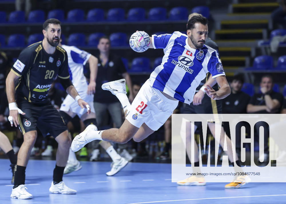 Partizan v Porto - EHF Champions League Leonel Fernandes (R) of Porto during the EHF Champions League Season 2026 2027 Group Phase match between RK Partizan v FPorto at Aleksandar Nikolic Hall on October 21, 2026 in Belgrade, Serbia. Belgrade Serbia