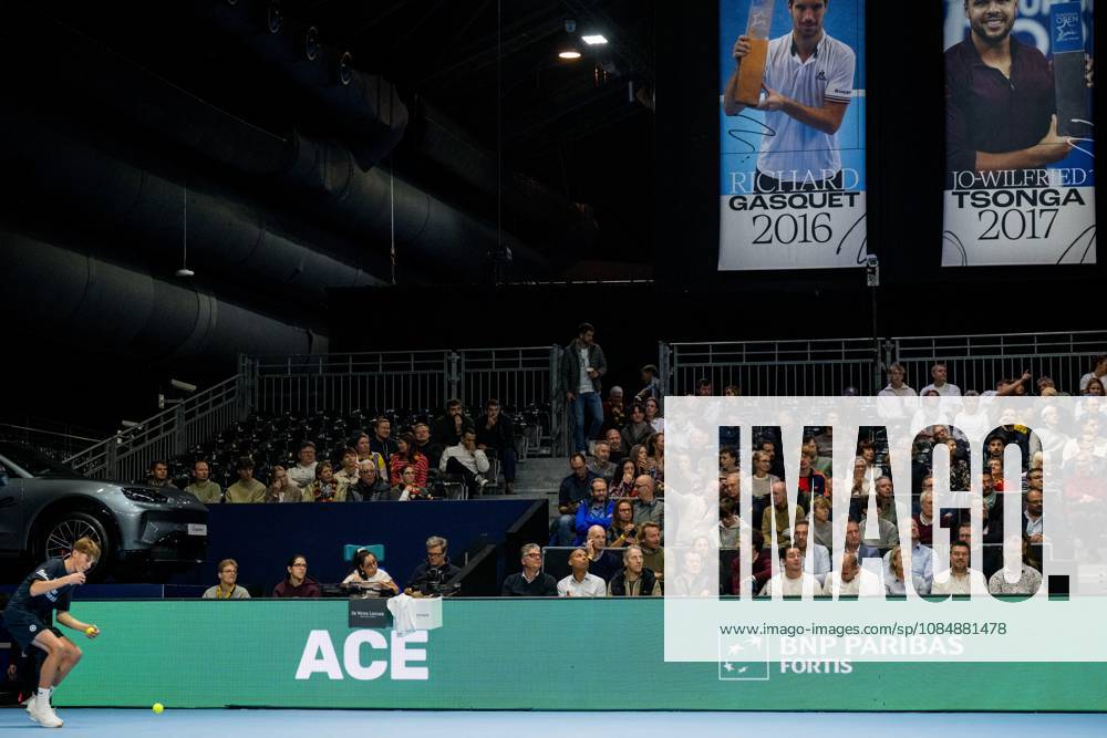 A picture taken during the European Open ATP, Tennis Herren tennis tournament in Brussels, on Thursday 22 October. This year s edition of the tournament is taking place from 17 to 25 October JASPERxJACOBS x190644632x
