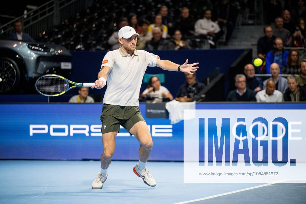 Raphael Collignon of Belgium pictured in action during the European Open ATP, Tennis Herren tennis tournament in Brussels, on Thursday 22 October. This year s edition of the tournament is taking place from 17 to 25 October JASPERxJACOBS x190644864x
