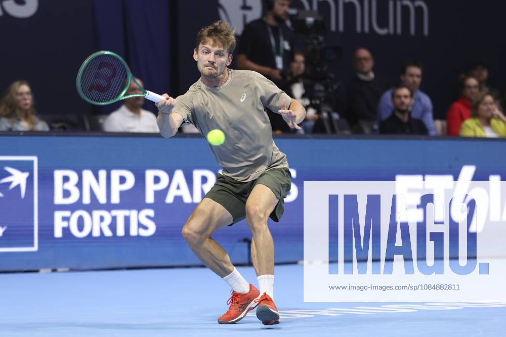 Goffin v Michelsen BNP Paribas Fortis European Open Tennis - 22 10 2026 BRUSSELS, BELGIUM - OCTOBER 22 : David Goffin (BEL) playing against Alex Michelsen (USA) during the BNP Paribas Fortis European Open Round of 16 pictured on October 22, 2026 in Brussels, Belgium, 22 10 2026 Brussels Belgium