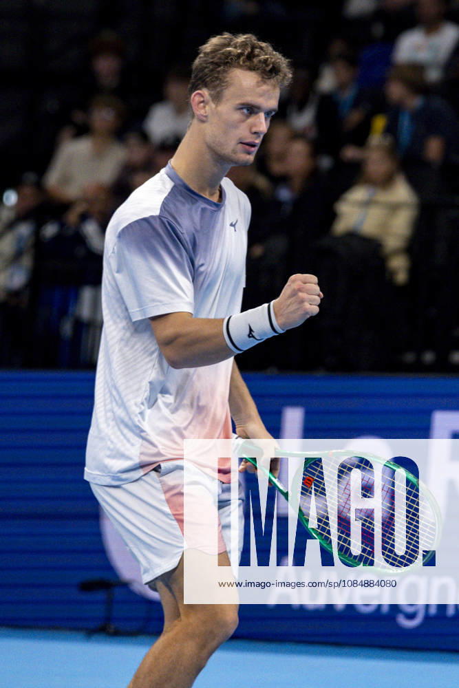 TENNIS : ATP, Tennis Herren 250 - Grand Prix Tennis AURA - Decines (France) 22 10 2026 Valentin Vacherot lost in three sets to Luca Van Assche during the tournament of the Auvergne Rhône-Alpes Grand Prix at the LDLC Arena in Décines on October 22, 2026. Photo Sandrine Thesillat PsNewZ