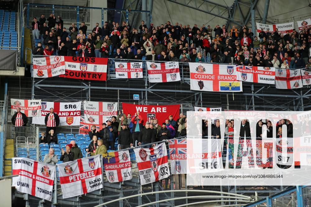 Sunderland fans in the stands Lech Poznan v Sunderland, UEFA Europa League, Football, Enea Stadion, Poznan, Poland - 22 Oct 2026Poznan Enea Stadion Poland