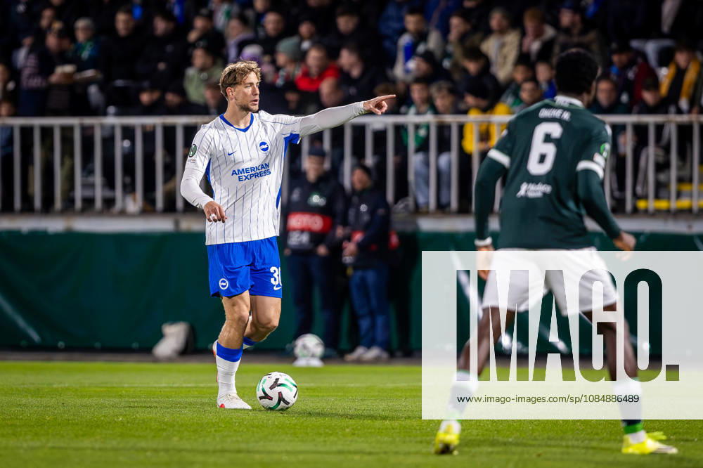 JABLONEC - BRIGHTON Michael Svoboda of Brighton during the matchday 2 of League phase round of UEFA Conference league football match between FK Jablonec and Brighton and Hove Albion at Stadion Strelnice. Jablonec nad Nisou, Czechia, October 22, 2026. Photo by Branislav Racko