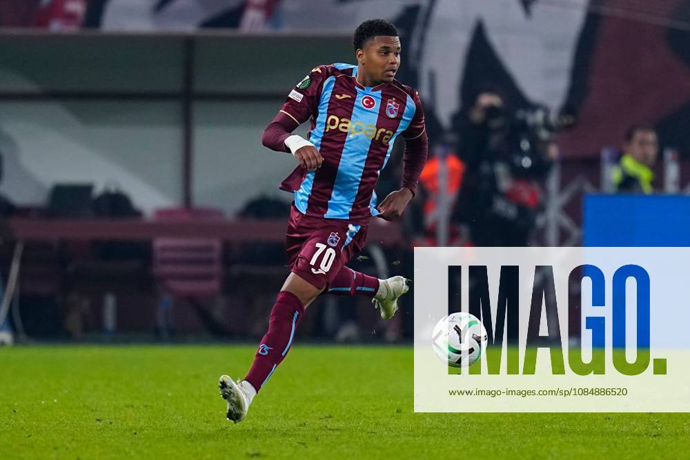 Noah Saviolo of Trabzonspor in action. Trabzonspor v Heart of Midlothian, UEFA Conference League, Football, Papara Park, Trabzon, Turkey - 22 Oct 2026Trabzon Papara Park Turkey
