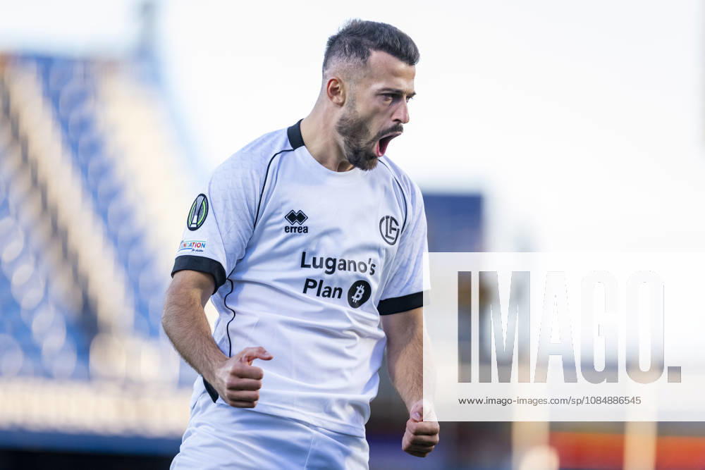 Getafe CF v FC Lugano - UEFA Conference League 2026 27 League Phase MD2 GETAFE, SPAIN - OCTOBER 22: Albian Ajeti of FC Lugano celebrates his goal during the UEFA Conference League 2026 27 League Phase MD2 match between Getafe CF and FC Lugano at Estadio Coliseum on October 22, 2026 in Getafe, Spain. Madrid Estadio Coliseum Madrid Spain
