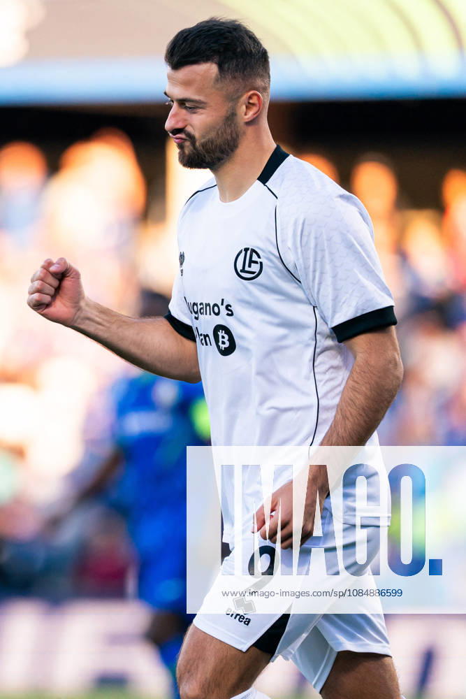 SOCCER - UEFA Conference League - Getafe CF vs. Lugano Photo by IPA ABACAPRESS.COM90038346 - MADRID, SPAIN - OCTOBER 21: Albian Ajeti of FC Lugano celebrates a goal during the UEFA Champions League 2026 27 Group Stage Matchday 3 match between Real Madrid CF and RB Leipzig at Santiago Bernabéu Stadium on October 21, 2026, in Madrid, Spain. (Tomas Garrido TGB Photo during the Getafe CF vs. Lugano UEFA Conference League soccer match in Getafe, Spain, on October 22, 2026 Getafe Spain