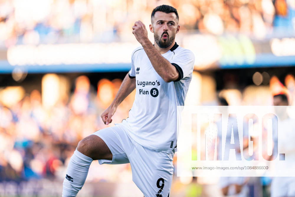 SOCCER - UEFA Conference League - Getafe CF vs. Lugano Photo by IPA ABACAPRESS.COM90038344 - MADRID, SPAIN - OCTOBER 21: Albian Ajeti of FC Lugano celebrates a goal during the UEFA Champions League 2026 27 Group Stage Matchday 3 match between Real Madrid CF and RB Leipzig at Santiago Bernabéu Stadium on October 21, 2026, in Madrid, Spain. (Tomas Garrido TGB Photo during the Getafe CF vs. Lugano UEFA Conference League soccer match in Getafe, Spain, on October 22, 2026 Getafe Spain