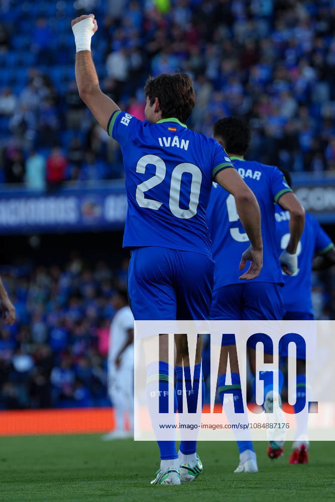 Ivan Azon celebrating after scoring goal seen during UEFA Conference League 2026 27 League Phase, matchday 3 between Getafe CF and FC Lugano (Marta Lopez Ball Raw Images) Getafe Stadio Coliseum Spain