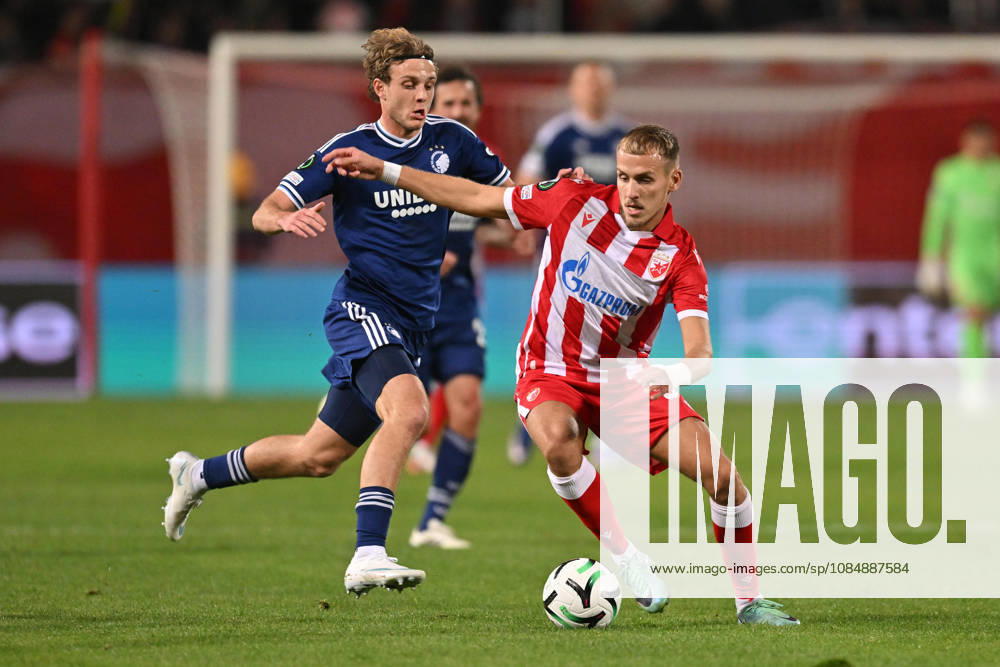 CRVENA ZVEZDA vs COPENHAGEN VLADIMIR LUCIC vs HUNOR NEMETH football Crvena zvezda vs Copenhagen, UEFA Conference league match at Rajko Mitic stadium, Belgrade 22.10.2026 Foto: FOOTBALL, UEFA CONFERENCE LEAGUE, CRVENA ZVEZDA, RED STAR, COPENHAGEN Belgrade Rajko Mitic stadium Serbia