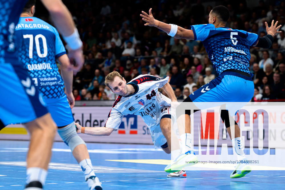 Stuttgart HBL 26 27 TVB Stuttgart SG BBM Bietigheim Mathias Larson Bietigheim, Philipp Ahouansou Stuttgart Stuttgart Porsche Arena Baden-Württemberg Germany