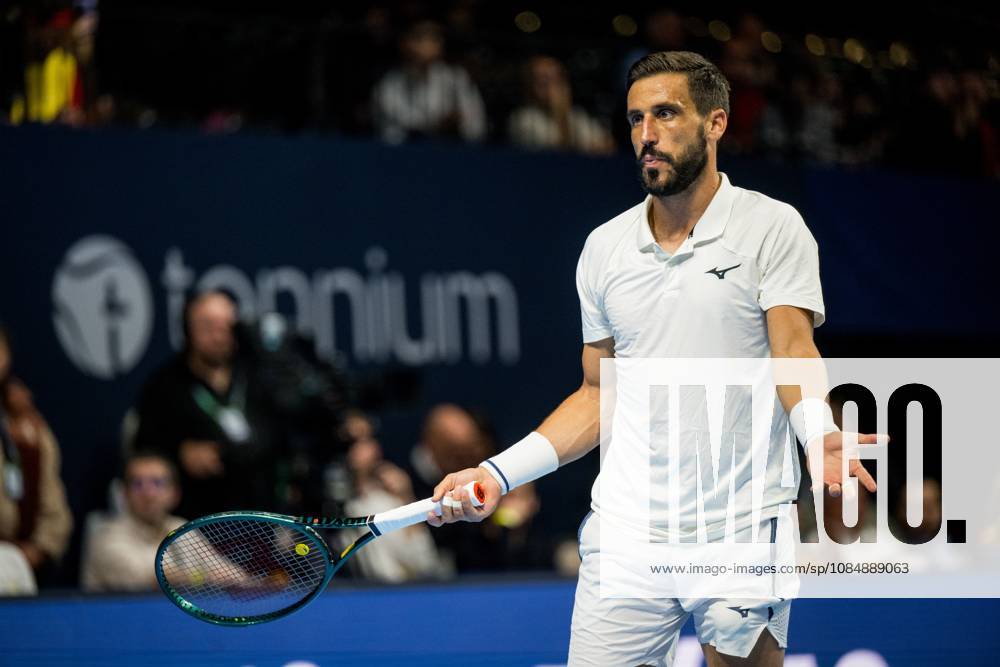 Damir Dzumhur of Bosnia and Herzegovina pictured in action during the European Open ATP, Tennis Herren tennis tournament in Brussels, on Thursday 22 October. This year s edition of the tournament is taking place from 17 to 25 October JASPERxJACOBS x190673503x