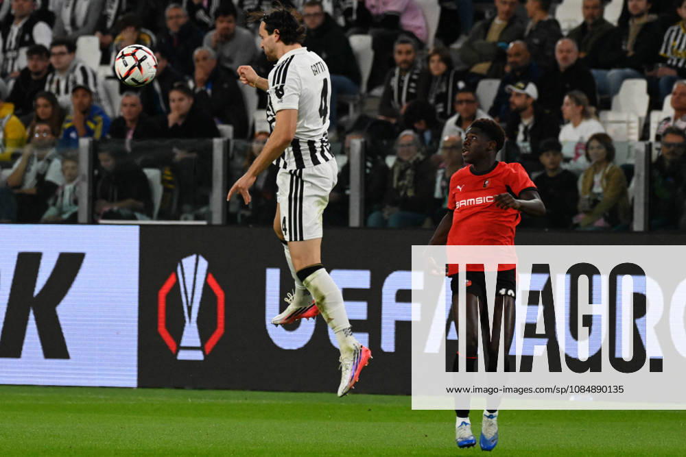 SOCCER - UEFA Europa League - Juventus FC vs. Rennes FC Photo by IPA ABACAPRESS.COM90039902 - Federico Gatti (Juventus FC) in action during the Juventus FC vs. Rennes FC Europa League soccer match in Turin, Italy, on October 22, 2026 Turin Italy