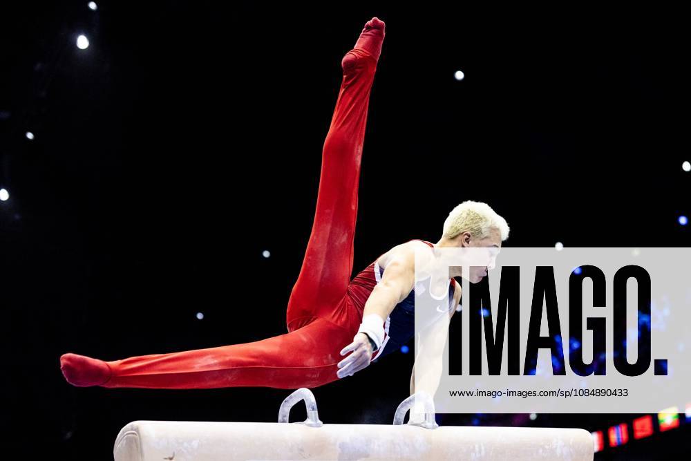ROTTERDAM - Danila Leykin (USA) during the All-Around final at the World Gymnastics Championships in Rotterdam Ahoy. IRIS VAN DEN BROEK ANP ANPxSportx IVx 573290479 originalFilename: 573290479