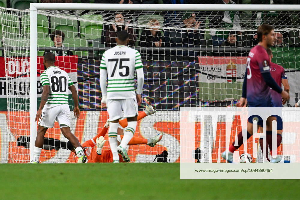 IPA90041852 - Own goal by Mohamed Ali Diade (SCU Torreense) during Matchday 3 of the UEFA Europa League between Ferencvaros T.C. and SCU Torreense on October 22, 2026, at Ferencvaros Stadion in Budapest, Hungary
