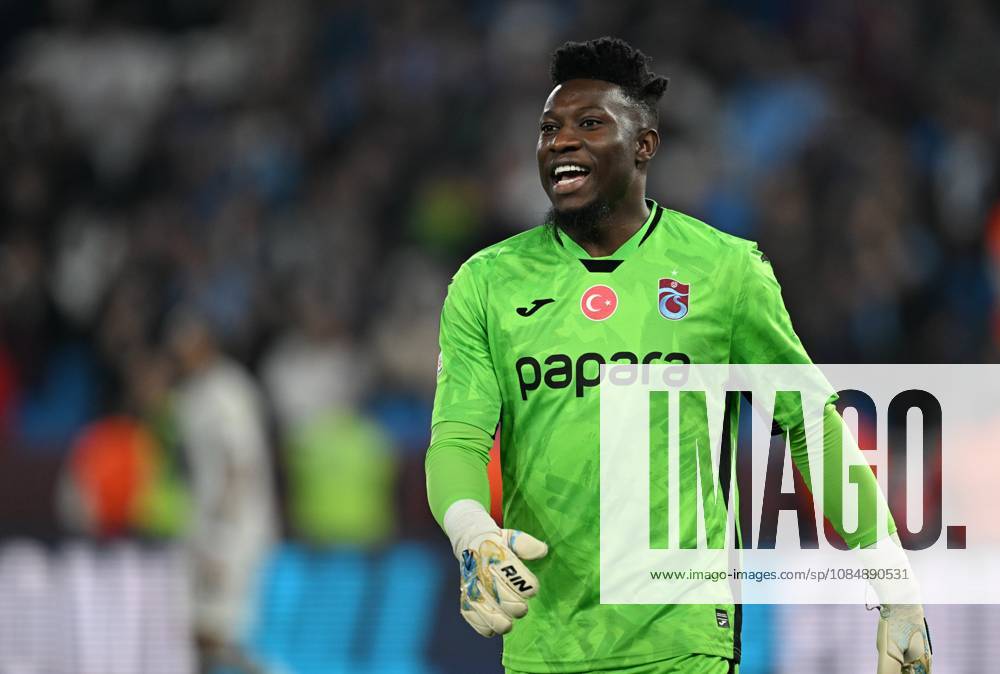 Trabzonspor v Hearts - UEFA Conference League TRABZON, TURKIYE - OCTOBER 22: Andre Onana of Trabzonspor reacts during UEFA Conference League week 2 football match between Trabzonspor and Hearts at Papara Park in Trabzon, Turkiye on October 22, 2026. Hakan Burak Altunoz Anadolu Trabzon Turkey. Editorial use only. Please get in touch for any other usage.
