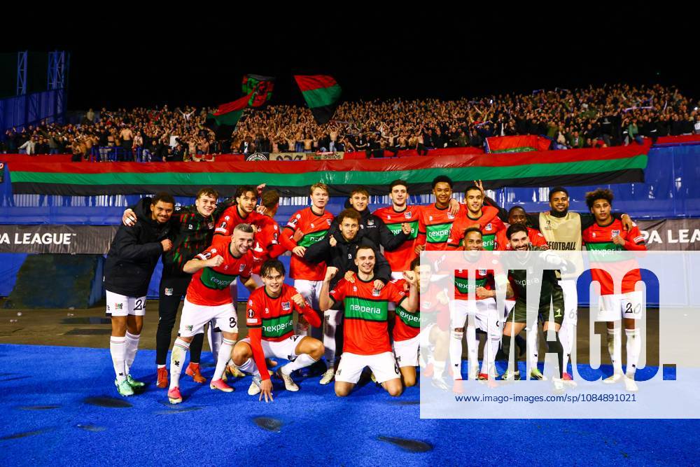 , Maksimir Stadium , season 2026 2027 , Europa League football match day 3 , match between Dinamo Zagreb and NEC , Picture shows NEC celebrating the 2-4 win Dinamo Zagreb - NEC x208960244x