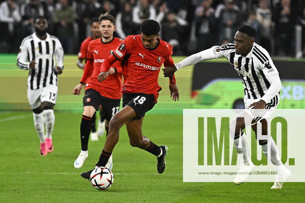 Juventus de Turin Stade Rennais FC PHOTOPQR OUEST FRANCE Vincent Michel ; Turin ; 22 10 2026 ; Football, Europa League, 3ème journée, Allianz Stadium de Turin, le 22 octobre 2026 Juventus de Turin Stade Rennais FC Abdelhamid Ait Boudlal Rennes Photo VINCENT MICHEL OUEST-FRANCE Turin France