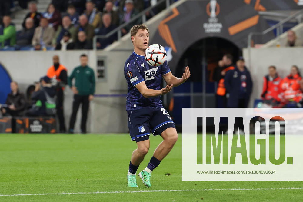 Sinsheim, Germany, October 22, 2026: Clinton Mata of Olympique Lyon in action with the ball during the UEFA Europa League Matchday 3 game between TSG Hoffenheim and Olympique Lyon at the Rhein-Neckar Arena on October 22, 2026, in Sinsheim, Germany