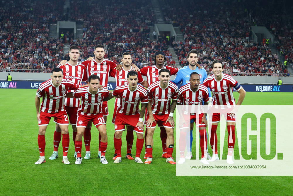 Olympiacos F.C. v AC Sparta Prague UEFA Europa League Olympiacos F.C. team photo during the UEFA Europa League match at Karaiskakis Stadium, Piraeus 22 10 2026 UK Newspapers OUT