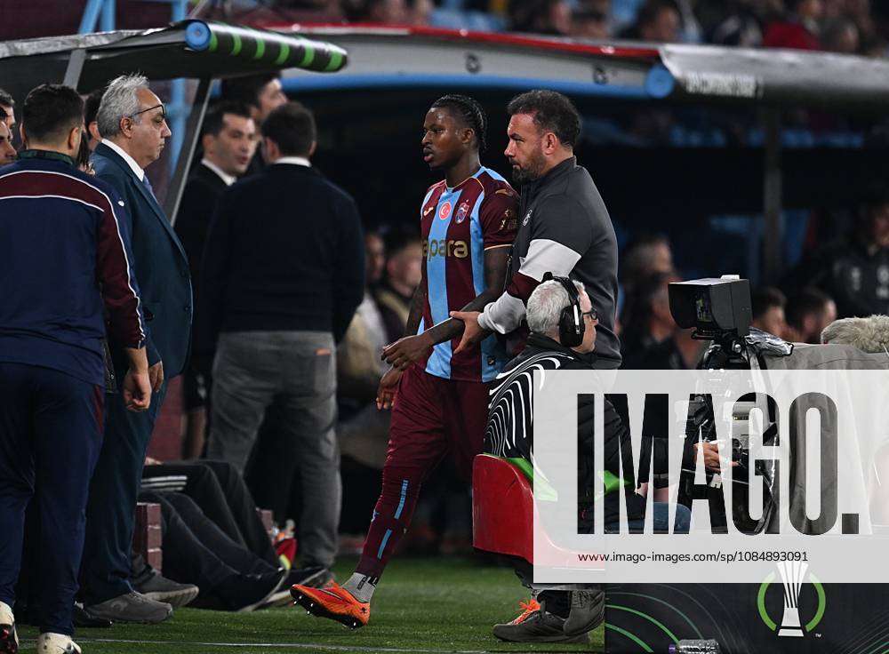 Trabzonspor v Hearts - UEFA Conference League TRABZON, TURKIYE - OCTOBER 22: Sidny Lopes Cabral of Trabzonspor leaves the pitch after receiving red card during UEFA Conference League week 2 football match between Trabzonspor and Hearts at Papara Park in Trabzon, Turkiye on October 22, 2026. Hakan Burak Altunöz Anadolu Trabzon Turkey. Editorial use only. Please get in touch for any other usage.