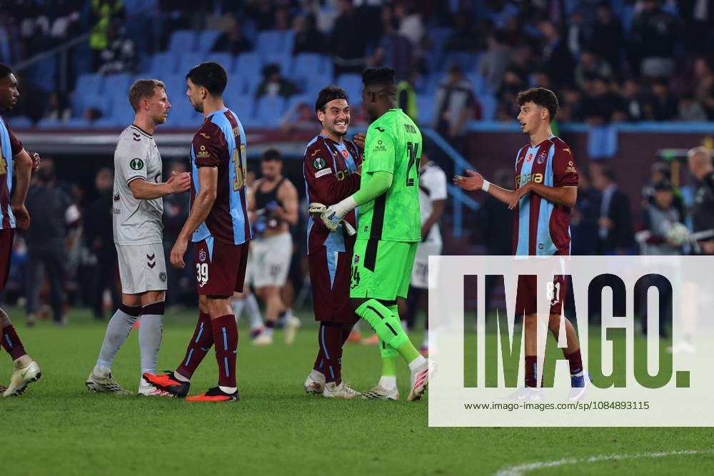 Trabzonspor v Hearts - UEFA Conference League TRABZON, TURKIYE - OCTOBER 22: Players of Trabzonspor celebrate the victory after UEFA Conference League week 2 football match between Trabzonspor and Hearts at Papara Park in Trabzon, Turkiye on October 22, 2026. Hasan Tascan Anadolu Trabzon Turkey. Editorial use only. Please get in touch for any other usage.