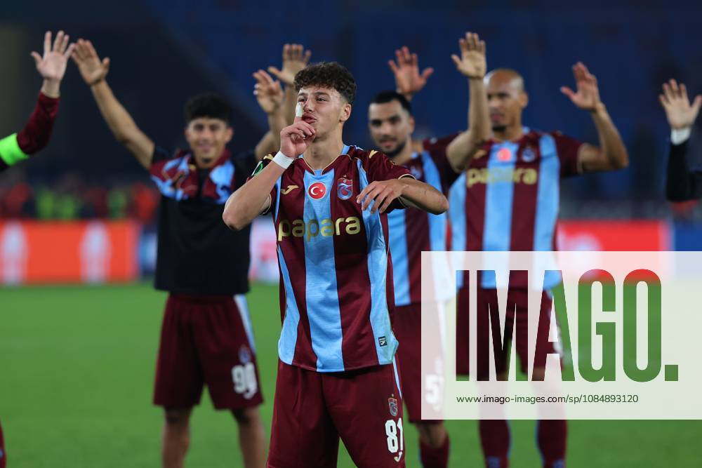 Trabzonspor v Hearts - UEFA Conference League TRABZON, TURKIYE - OCTOBER 22: Players of Trabzonspor celebrate the victory after UEFA Conference League week 2 football match between Trabzonspor and Hearts at Papara Park in Trabzon, Turkiye on October 22, 2026. Hasan Tascan Anadolu Trabzon Turkey. Editorial use only. Please get in touch for any other usage.