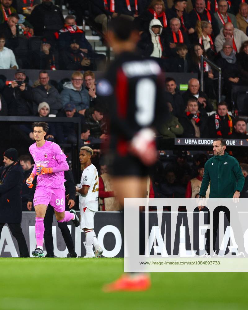 Lorenzo Torriani of AC Milan is substituted on after Mike Maignan of AC Milan is sent off AFC Bournemouth v AC Milan, UEFA Europa League, Football, Vitality Stadium, Bournemouth, UK - 22 Oct 2026Bournemouth Vitality Stadium United Kingdom