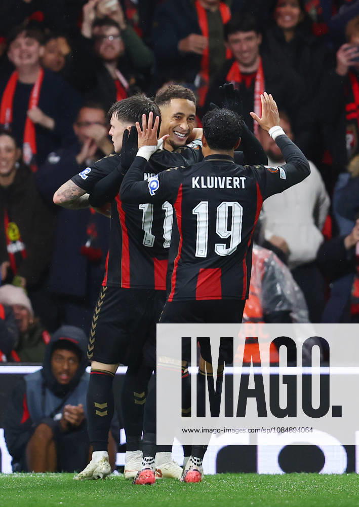 Bournemouth, England, 22nd October 2026. Marcus Tavernier of Bournemouth (c) celebrates scoring their second goal. Again from the penalty spot during the AFC Bournemouth vs AC Milan UEFA Europa League match at the Vitality Stadium, Bournemouth. Picture credit should read: Paul Terry Sportimage . SPI_030_PT_Bournmouthmouth_AC_Milan SPI-5092-0029