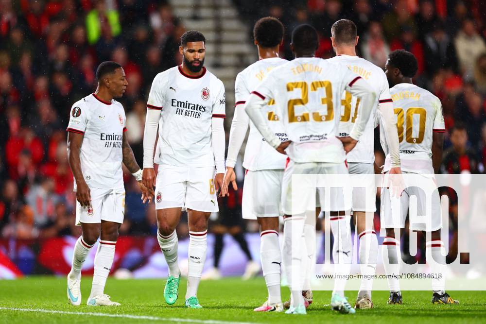 Ruben Loftus-Cheek of AC Milan gets back into position after committing a foul AFC Bournemouth v AC Milan, UEFA Europa League, Football, Vitality Stadium, Bournemouth, UK - 22 Oct 2026Bournemouth Vitality Stadium United Kingdom