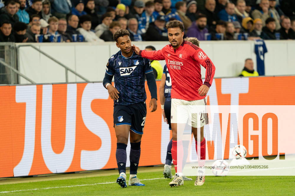Bambase Conte, TSG Hoffenheim, 20, Ruben Kluivert, Olympique Lyon, 21, GER, TSG 1899 Hoffenheim vs. Olympique Lyon, Soccer, Europa League, Matchday 3, 2026–2027 Season, October 22, 2026, GER, TSG 1899 Hoffenheim vs. Olympique Lyon, Soccer, Europa League, Matchday 3, 2026–2027 season, October 22, 2026, Sinsheim