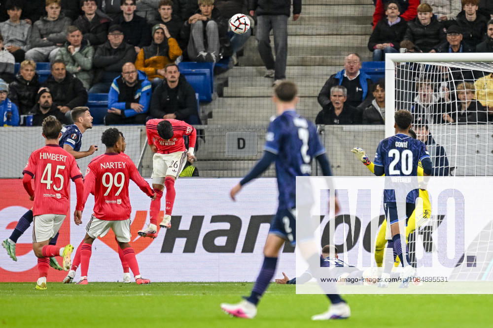 Andrej Kramaric of TSG 1899 Hoffenheim scores his team s first goal during the 2026–27 UEFA Europa League group stage match between TSG 1899 Hoffenheim and Olympique Lyonnais at the Rhein-Neckar Arena on October 22, 2026 in Sinsheim, Germany. Photo by Harry Langer, DeFodi Images