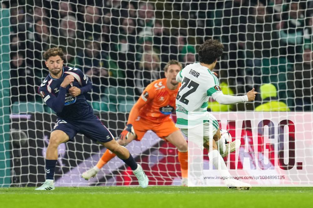 Celtic midfielder Mika Baur scores to give Celtic a 1-0 lead Celtic v Celta Vigo, UEFA Europa League, Football, Celtic Park, Glasgow, Scotland, UK - 22 Oct 2026Glasgow Celtic Park Scotland United Kingdom