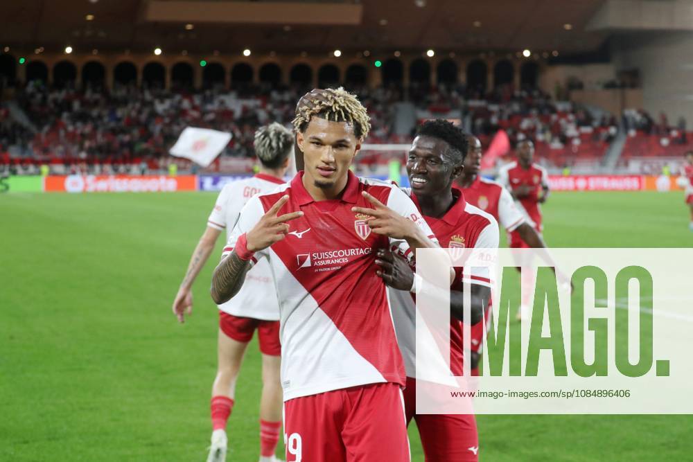 Monaco vs Fribourg PHOTOPQR NICE MATIN Cyril Dodergny ; Monaco ; 22 10 2026 ; Monaco le 22 10 2026 - Stade Louis II - Ligue Conference - 2eme journee - L AS Monaco recevait Fribourg - Le monegasque BRUNNER N29 marque le premier but pour Monaco Monaco France