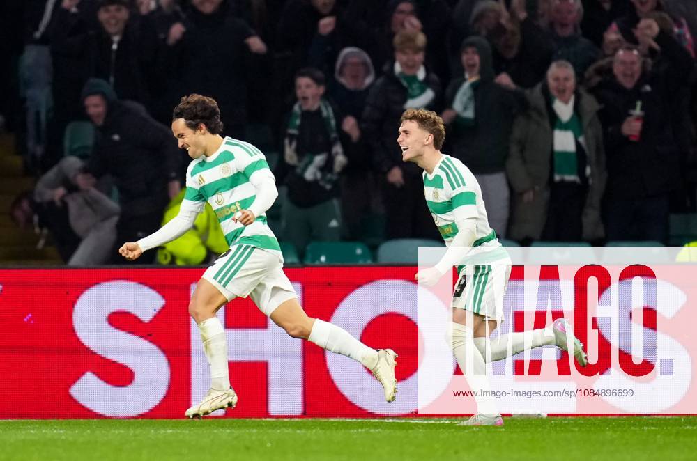 Celtic midfielder Mika Baur is chased by forward Callum Osmand as he celebrates scoring to give Celtic a 1-0 lead Celtic v Celta Vigo, UEFA Europa League, Football, Celtic Park, Glasgow, Scotland, UK - 22 Oct 2026Glasgow Celtic Park Scotland United Kingdom