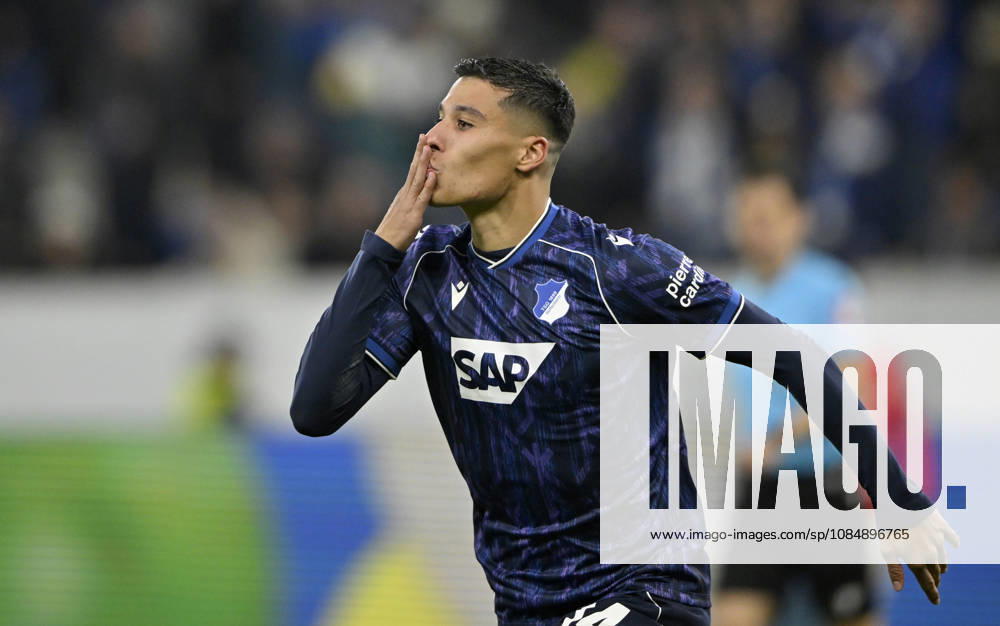 GOAL: 2-0 Adam Daghim TSG 1899 Hoffenheim 14 Goal Celebration Gesture Kiss TSG 1899 Hoffenheim vs. Olympique Lyon 10 22 2026 DFL REGULATIONS PROHIBIT ANY USE OF PHOTOGRAPHS AS IIMAGE SEQUENCES AND OR QUASI-VIDEO TSG 1899 Hoffenheim vs. Olympique Lyon