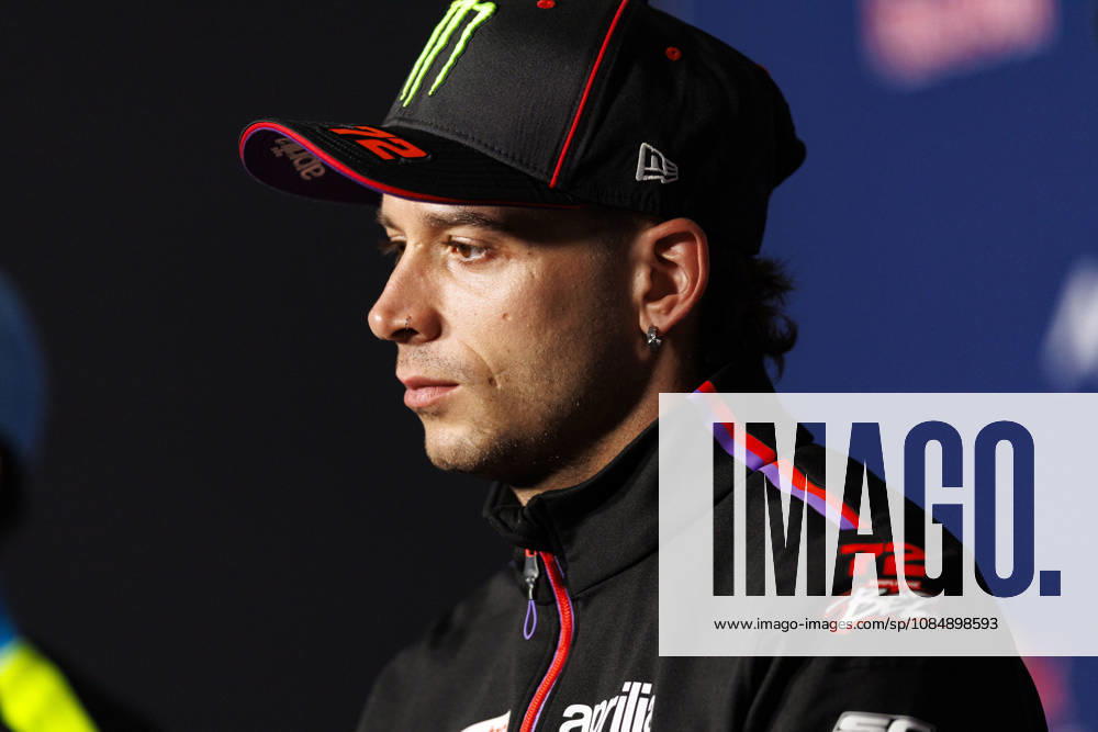 2026 MotoGP Red Bull Grand Prix Of Australia Arrivals Day Marco Bezzecchi, the number 72 Aprilia Racing rider, attends the press conference, PK, Pressekonferenz at the 2026 MotoGP Red Bull Grand Prix of Australia in Cowes, Australia, on October 22, 2026. Cowes Victoria Australia