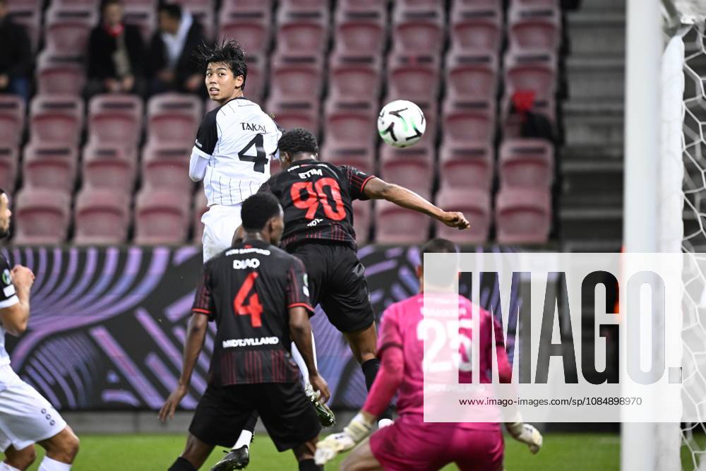 FC Midtjylland v Sint-Truidense VV - UEFA Conference League HERNING, DENMARK - OCTOBER 22 : Takai Kota defender of Sint-Truidense VV during the UEFA Conference League 2026 27 League Phase matchday 2 match between FC Midtjylland and Sint-Truidense VV on October 22, 2026 in Herning, Denmark, 22 10 2026 Herning Denmark