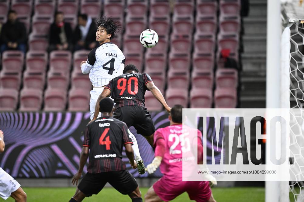 FC Midtjylland v Sint-Truidense VV - UEFA Conference League HERNING, DENMARK - OCTOBER 22 : Takai Kota defender of Sint-Truidense VV during the UEFA Conference League 2026 27 League Phase matchday 2 match between FC Midtjylland and Sint-Truidense VV on October 22, 2026 in Herning, Denmark, 22 10 2026 Herning Denmark