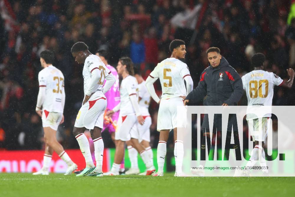 AC Milan players appear dejected after the full time whistle AFC Bournemouth v AC Milan, UEFA Europa League, Football, Vitality Stadium, Bournemouth, UK - 22 Oct 2026Bournemouth Vitality Stadium United Kingdom