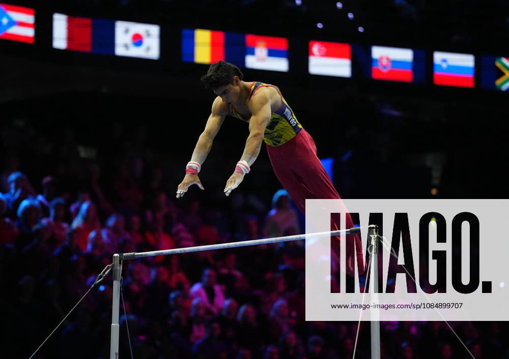 Angel Barajas of Colombia during the artistic gymnastics competition on Day 6 of the World Championships at Ahoy in Rotterdam, Netherlands, on October 22, 2026. DeFodi Images