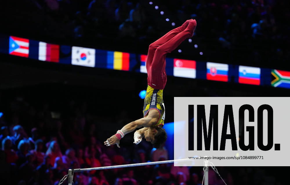 Angel Barajas of Colombia during the artistic gymnastics competition on Day 6 of the World Championships at Ahoy in Rotterdam, Netherlands, on October 22, 2026. DeFodi Images