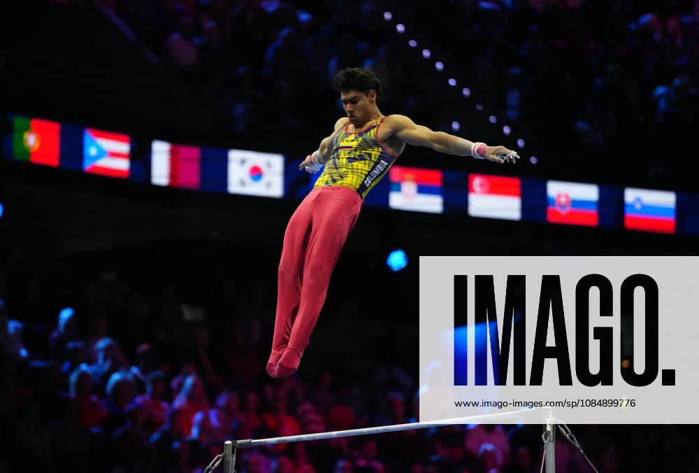 Angel Barajas of Colombia during the artistic gymnastics competition on Day 6 of the World Championships at Ahoy in Rotterdam, Netherlands, on October 22, 2026. DeFodi Images