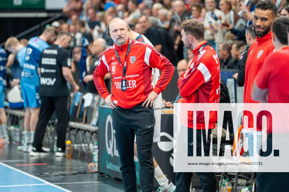 Handball I Men I 2026–2027 Season I Bundesliga I Matchday 10 I TVB Stuttgart vs. SG BBM Bietigheim I October 22, 2026 Hartmut Mayerhoffer, Coach, SG BBM Bietigheim Stuttgart Porsche Arena Baden-Württemberg, Germany