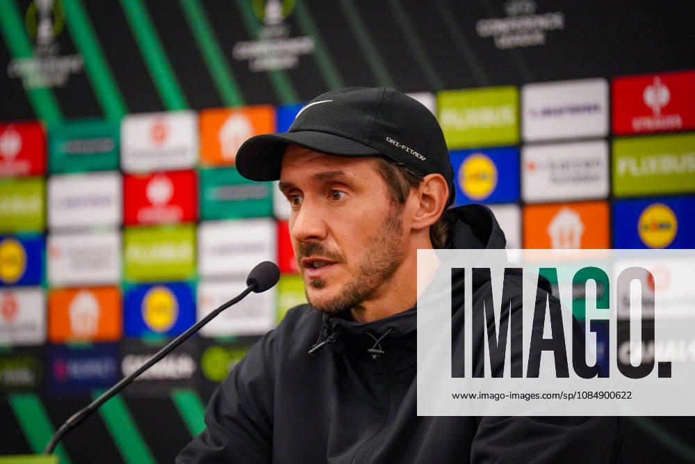 Soccer: UEFA Conference League 2026–2027, Matchday 2: AS Monaco vs. SC Freiburg, Stade Louis II, Monaco; Julian Schuster, SC Freiburg Coach; Press Conference; Media; Facial Expressions; Emotions