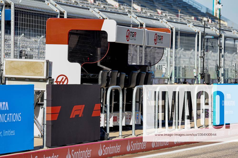 a view of the pit lane wall of the MoneyGram Haas F1 Team VF-26 Ferrari during United States Grand Prix - Austin - Thursday - Media Day at Circuit of the Americas (COTA) in Austin. Italy Sports - October 22, 2026 - ZUMAm313 20261022_zsp_m313_014