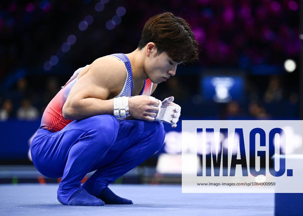 Netherlands Artistic Gymnastics World Championships 9270956 22.10.2026 Japan s Shinnosuke Oka prepares to compete on the horizontal bar during the men s all-around final at the 2026 World Artistic Gymnastics Championships in Rotterdam, the Netherlands. Alexey Filippov Sputnik Rotterdam Netherlands