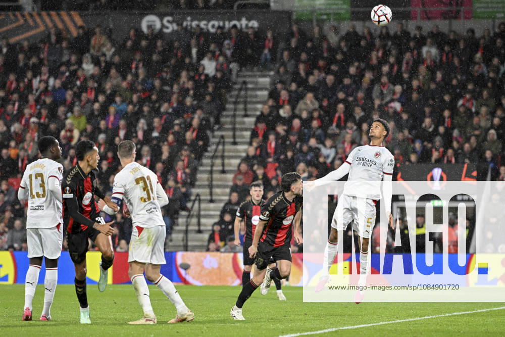 AFC Bournemouth v AC Milan, UEFA Europa League Koni De Winter of Milan heads towards goal during AFC Bournemouth v AC Milan UEFA Europa League Matchday 3 at the Vitality Stadium, Bournemouth, England on 22 October 2026 Credit: Andy Thomas Every Second Media Editorial use only. All images are copyright Every Second Media Limited. No images may be reproduced without prior permission.